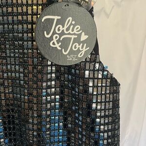 Fashion Nova Black and Silver Sequin Dress